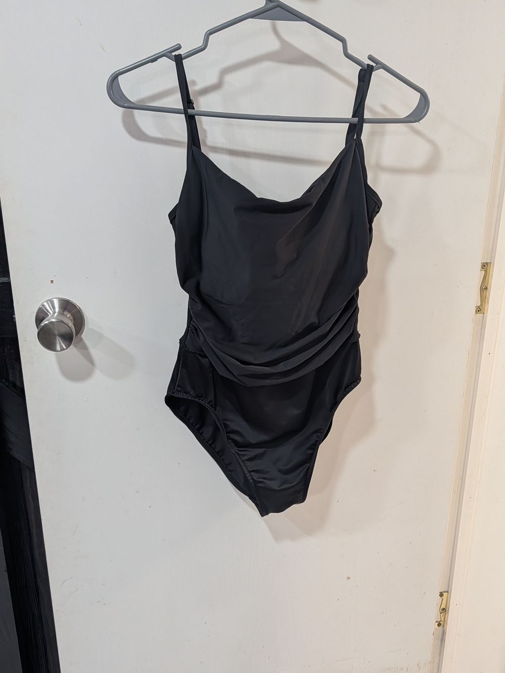 Miraclesuit Black One-Piece Swimsuit with Draped Front